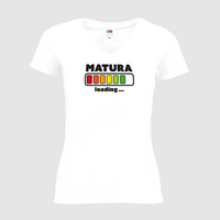 Damen-T-Shirt FOTL, Basic V-Neck - Motiv Matura Loading