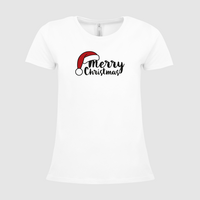 Damen-T-Shirt B&C, Organic - Motiv Merry Christmas
