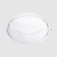 Deckel für Bagasse-Salatschale rund 1000 ml und 1200 ml, transparent, unbedruckt