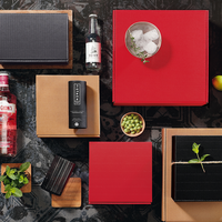 Geschenkbox, Rot, verschiedene Formen