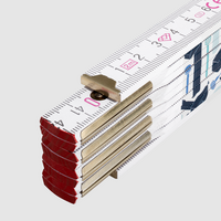 Diamant, Premium 2-m-Holz-Zollstock mit vermessingten Stahlbeschlägen, 4/4-farbig beidseitig bedruckt