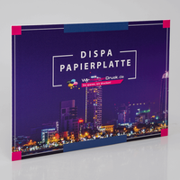 Platte, farbig bedruckt, rechteckig