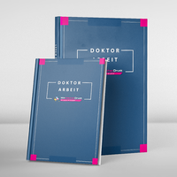 Doktorarbeit mit Hardcover-Bindung, farbig bedruckt, Umschlag Blau