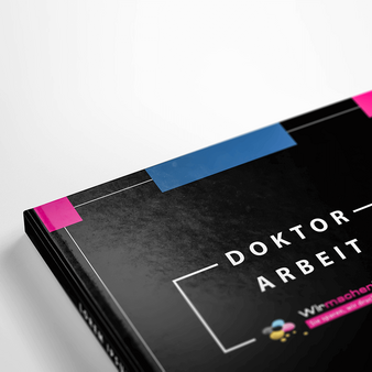 Hardcover Bindung, farbig bedruckt, schwarz, liegend