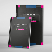 Hardcover Bindung, farbig bedruckt, schwarz, stehend