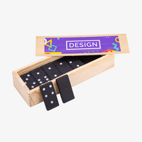 Dominospiel in Holzbox, einseitig 4/0 bedruckt