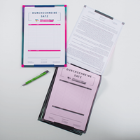 Durchschreibesätze mit Stift, bedruck, liegend
