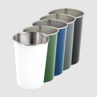 Edelstahlbecher in verschiedenen Farben unbedruckt