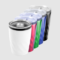 Edelstahlbecher mit Trinkdeckel unbedruckt