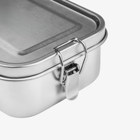 Edelstahl-Lunchbox Detail Verschluss geschlossen