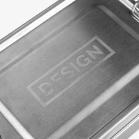 Edelstahl-Lunchbox Detail Gravur