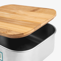 Edelstahl-Lunchbox Detail Deckel