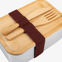 Edelstahl-Lunchbox Detail Besteck