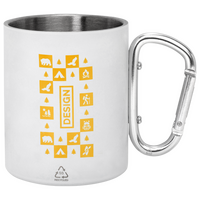 Tasse mit Karabinerhaken Tampondruck