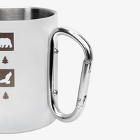 Tasse mit Karabinerhaken Detail