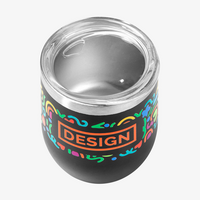 Edelstahl-Thermobecher in bauchiger Form bedruckt