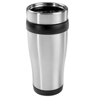 Edelstahl-Thermobecher mit farbigem Griff unbedruckt