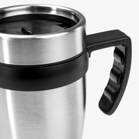 Edelstahl-Thermobecher mit farbigem Griff bedruckt