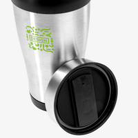 Edelstahl-Thermobecher mit farbigem Griff bedruckt