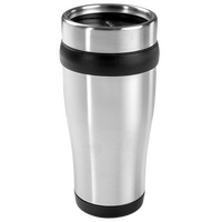 Edelstahl-Thermobecher mit farbigen Elementen unbedruckt