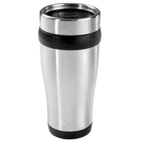 Edelstahl-Thermobecher mit farbigen Elementen unbedruckt