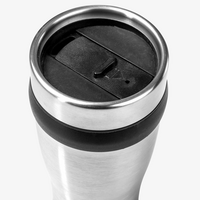 Edelstahl-Thermobecher mit farbigen Elementen bedruckt