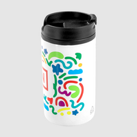 Edelstahl-Thermobecher mit Innenseite aus Kunststoff bedruckt