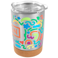 Edelstahl-Thermobecher mit Korkboden bedruckt