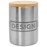 Edelstahl-Thermotasse Bambusdeckel