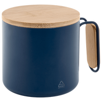 Edelstahl-Thermotasse Bambusdeckel