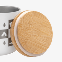 Edelstahl-Thermotasse Holzdeckel