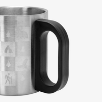 Edelstahl-Thermotasse Kunststoffgriff