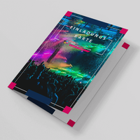 Karte geschlossen, farbig bedruck, liegend