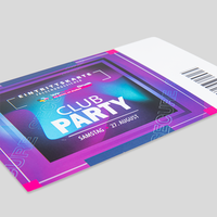 Eintrittskarte, bedruckt, liegend