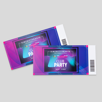 Eintrittskarte, farbig bedruckt, liegend