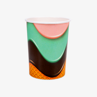 Eisbecher, farbig bedruckt, Motiv