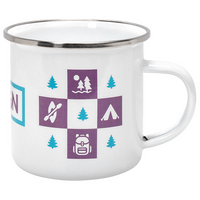 Emaille-Tasse Karamikdruck