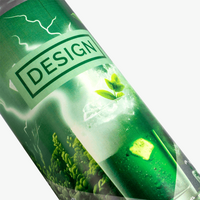 Energydrink, farbig bedruckt, details