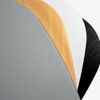 Messetheke, farbig bedruckt, details, farben