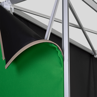 Hochwertige Greenscreen Wand mit Kedersystem inklusive Druck und Versand 5 x 3 gerade Keder mit Textil