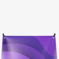 Banner, farbig bedruckt, details