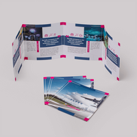 Faltblatt gefalzt auf Quadrat 12,0 cm x 12,0 cm vertikaler 3-bruch Fensterfalz 8-seitig farbig bedruckt stehend