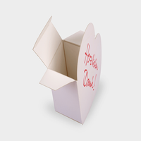 Faltschachtel, farbig bedruckt, herz form, offen