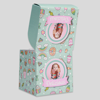 Faltschachtel mit Klickverschluss (7 x 7 x 7 cm) einseitig bedruckt, Rückseite, Deckel