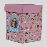 Faltschachtel mit Klickverschluss (8 x 8 x 11 cm) einseitig bedruckt, Seitenansicht