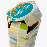 Faltschachtel Sechseck (1,5 x 1,5 x 10 cm), Detailansicht 