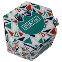 Faltschachtel Sechseck (2,8 x 2,8 x 3,1 cm), Deckel