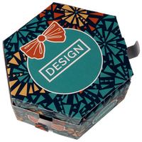 Faltschachtel Sechseck (5 x 5 x 4 cm), Deckel