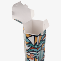 Faltschachtel Sechseck (5,4 x 5,4 x 32 cm), Deckel offen