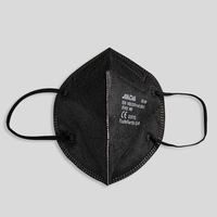 FFP2 Maske unbedruckt, schwarz, zertifiziert, Vorderseite